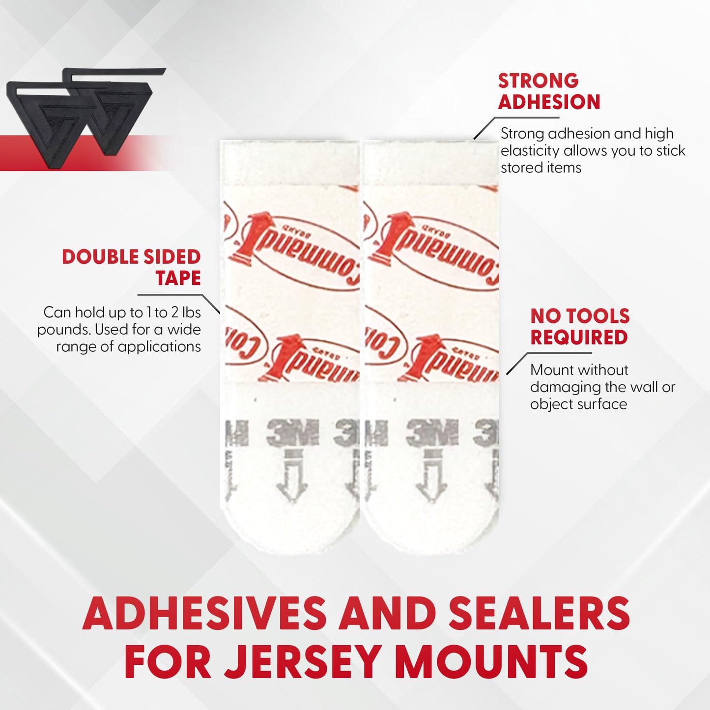 (With Sleeve Holders) Invisible Wall Jersey Hanger